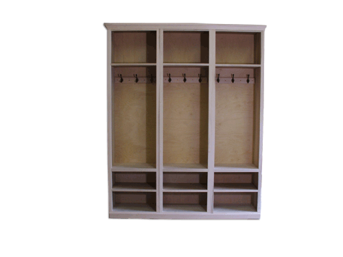 Solid Wood Maple Mudroom Unit