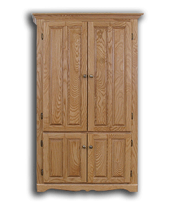 Solid Wood Ash Sleigh Grand Armoire