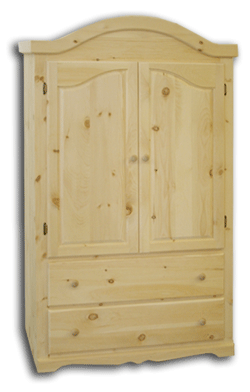 Solid Wood Pine Arch Style Wardrobe