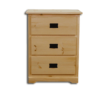 Solid Wood Pine Shaker 3 drawer dresser