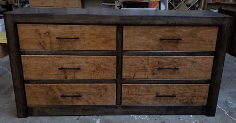 Contempo Style 6 Drawer long Dresser