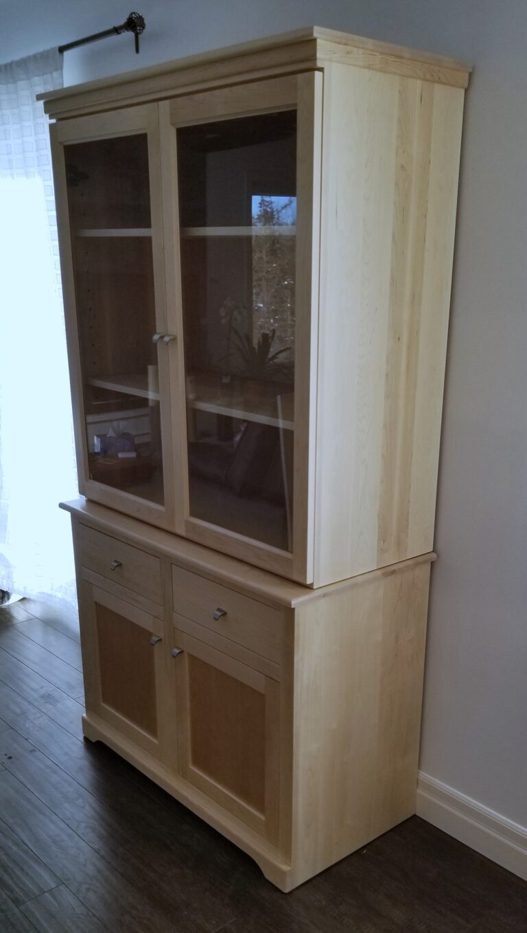 Solid Maple Buffet And Hutch