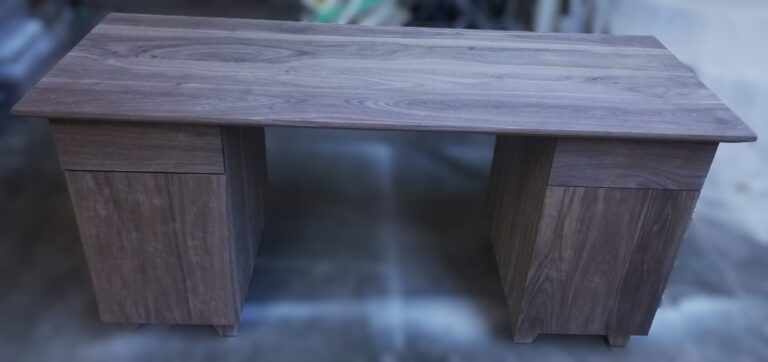 Solid Walnut Double Pedestal Desk