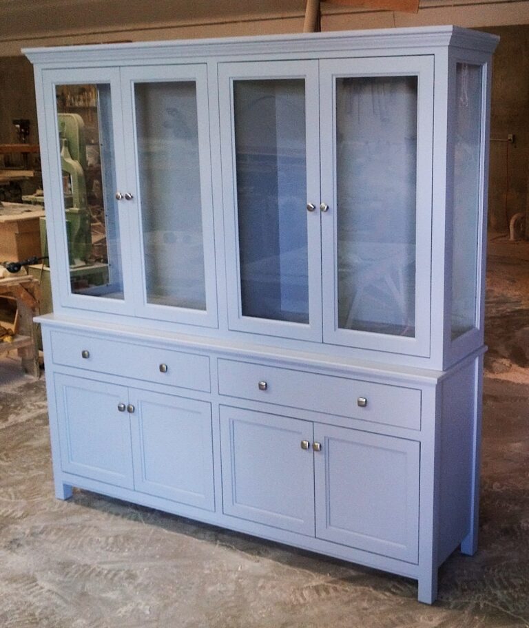 Solid Maple Buffet And Hutch With Tinted Lacquer Finish